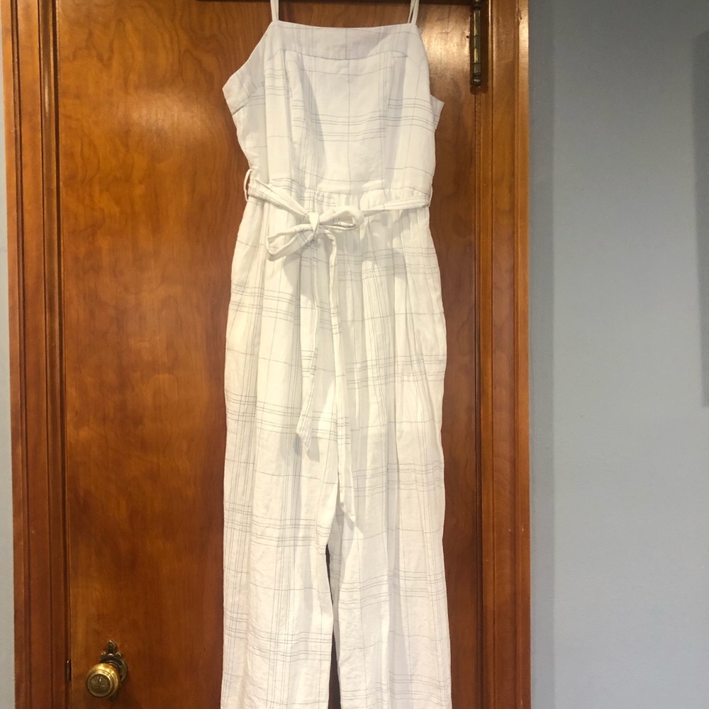 White spaghetti strap romper
